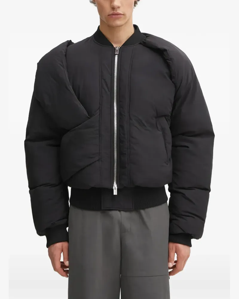 Heliot Emil Wattierte Jacke mit Reißverschluss - Schwarz Schwarz