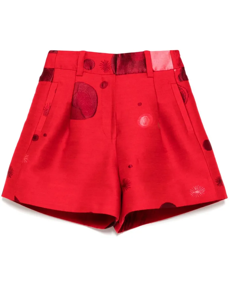 SHIATZY CHEN Jacquard-Shorts - Rot Rot