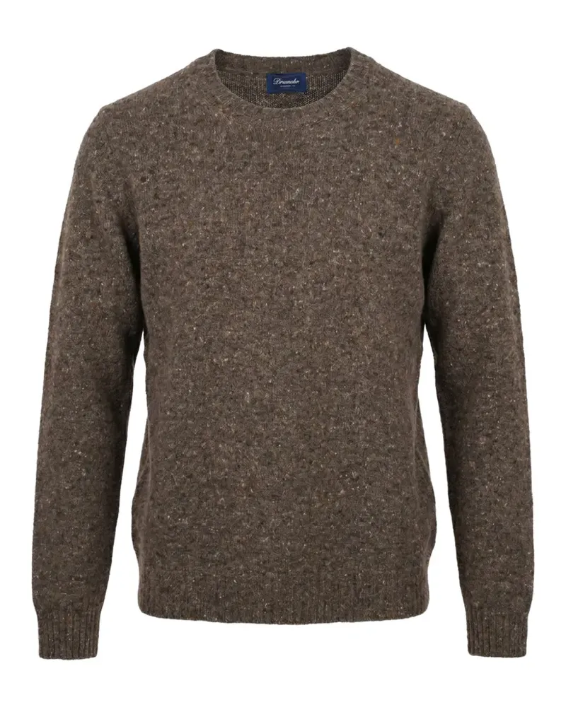Drumohr  Pullover mit meliertem Muster - Braun Braun
