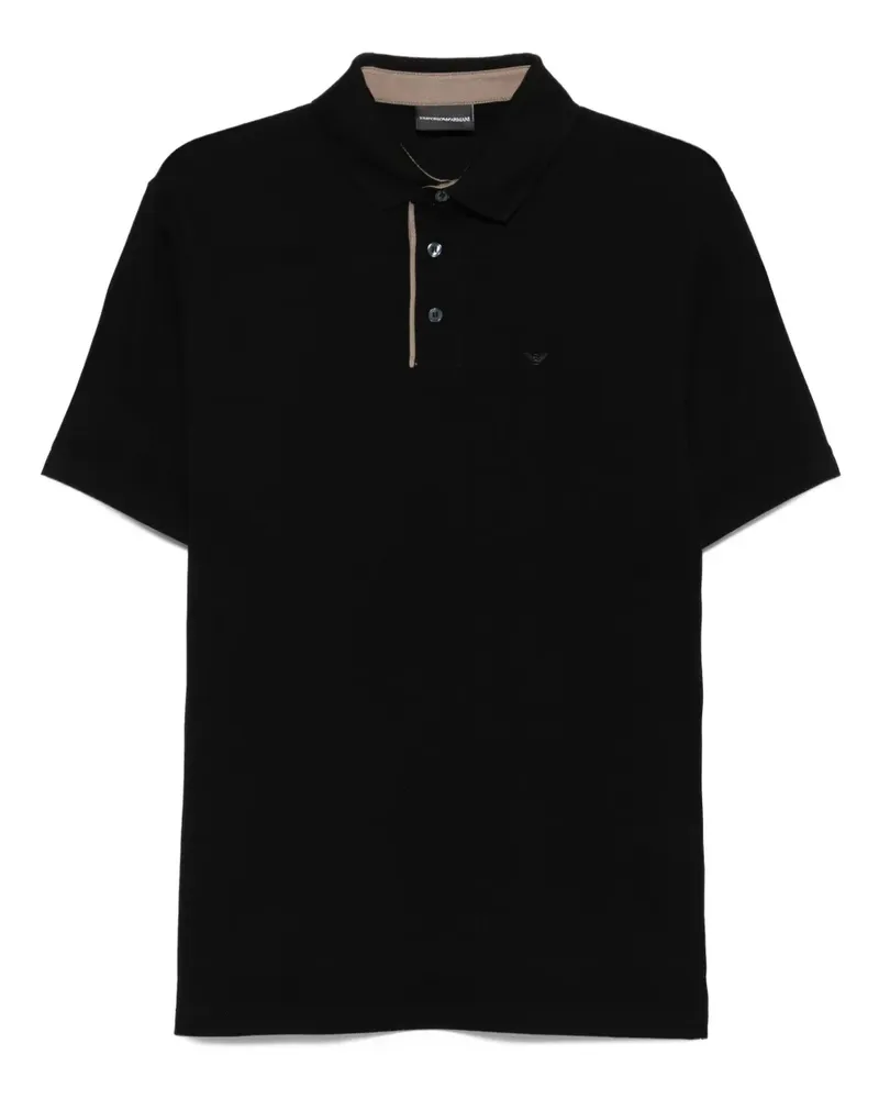 Emporio Armani Poloshirt mit Logo - Schwarz Schwarz