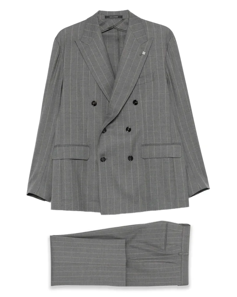 Tagliatore Doppelreihiger Anzug mit Streifen - Grau Grau