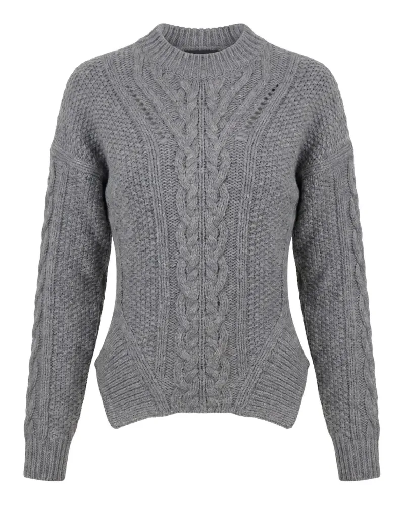 Dondup Pullover mit Zopfmuster - Grau Grau