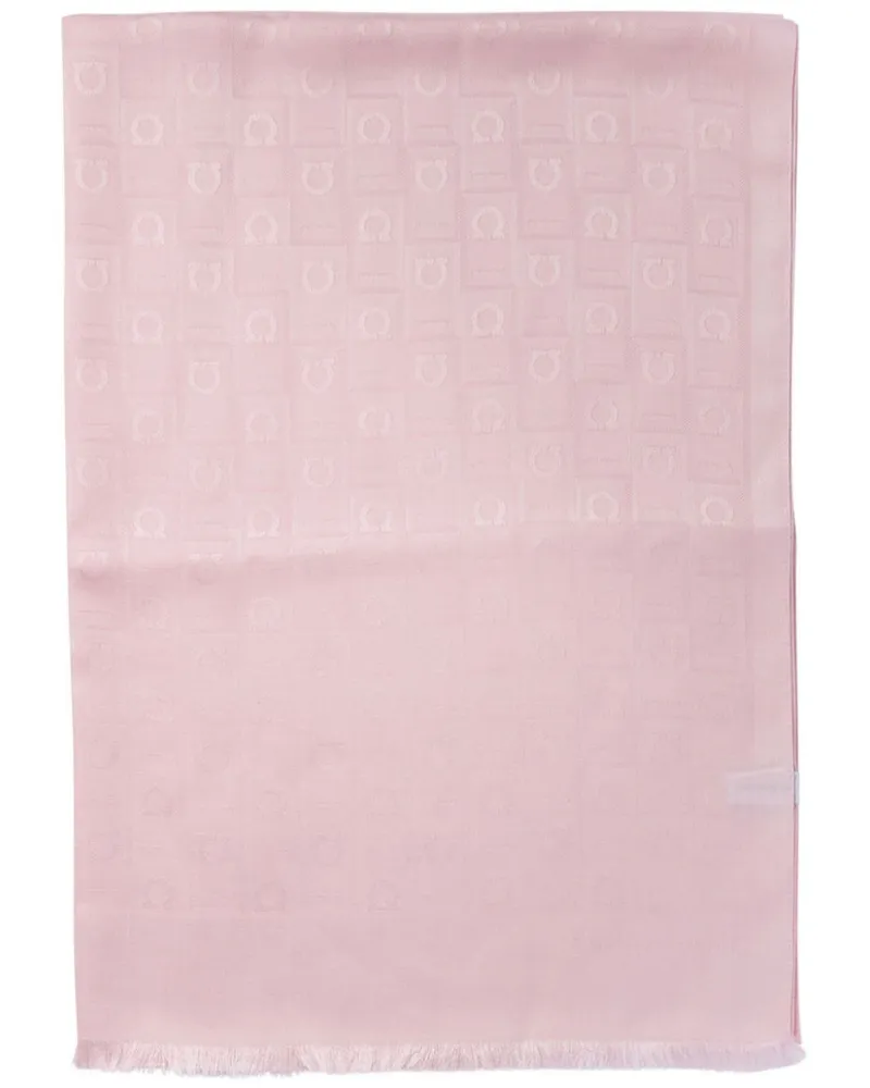 Ferragamo Schal mit Jacquard-Logo - Rosa Rosa