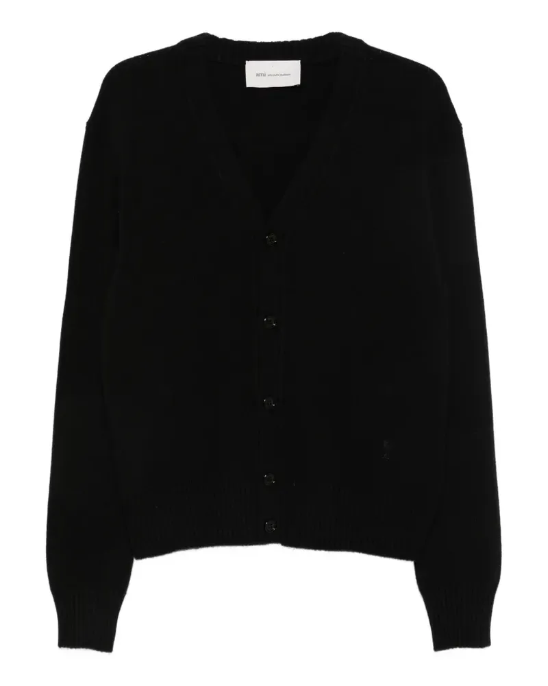 AMI Paris Cardigan mit Ami de Coeur-Motiv - Schwarz Schwarz
