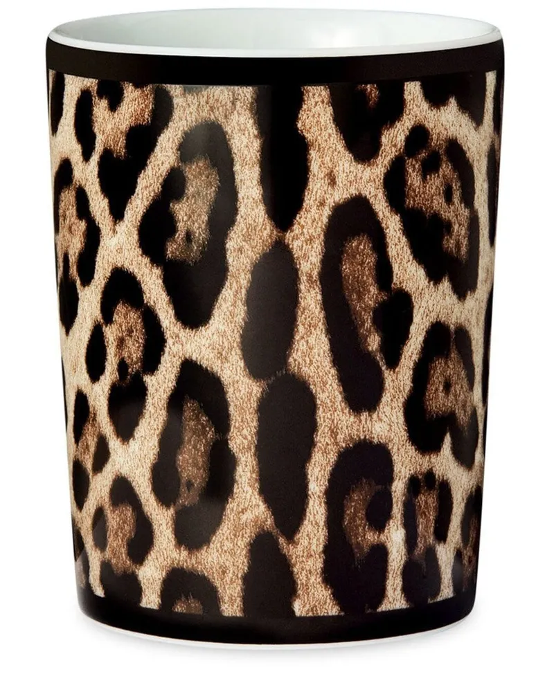Dolce & Gabbana Tasse mit Leoparden-Print - Braun Braun