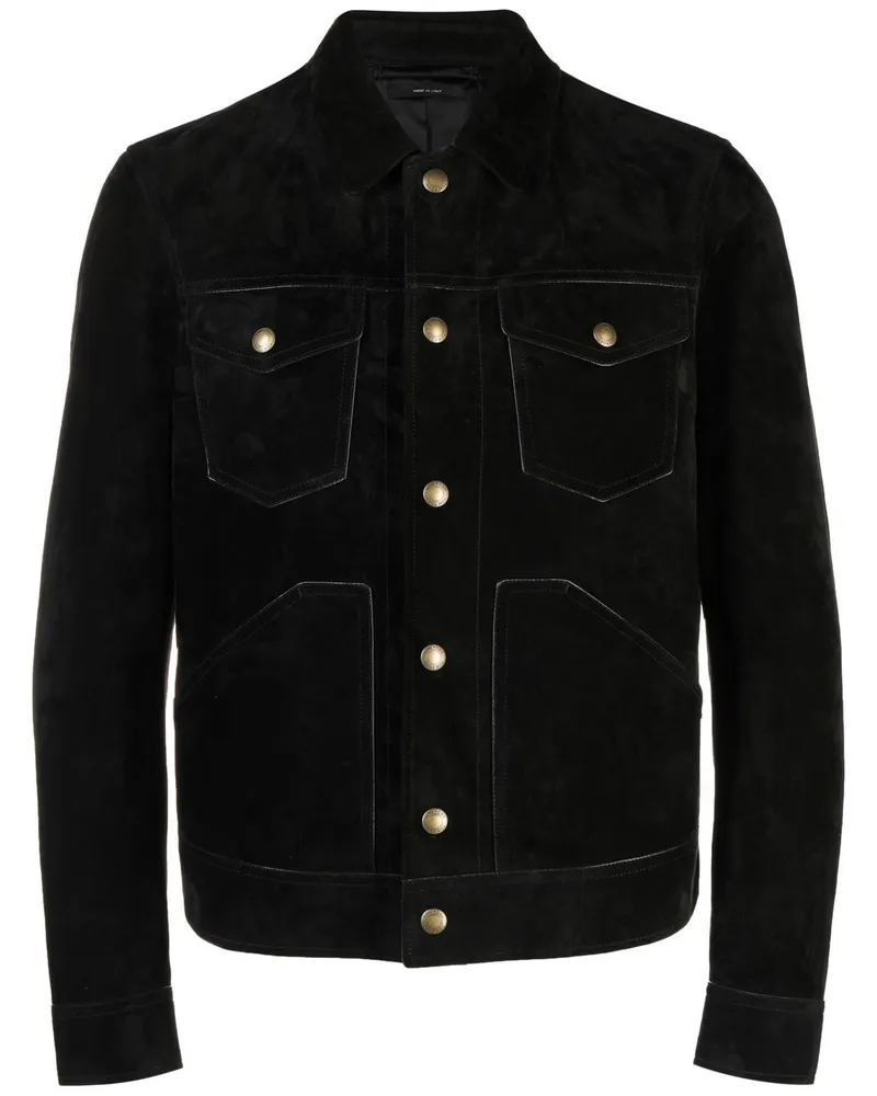 Tom Ford Westernjacke aus Wildleder - Schwarz Schwarz