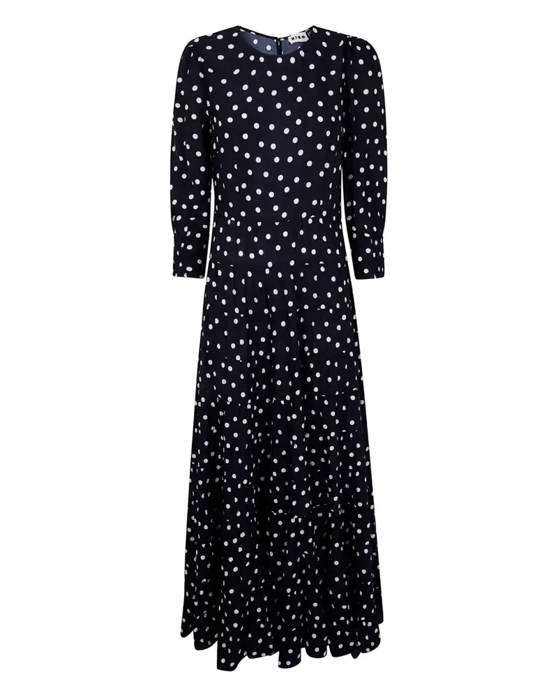 RIXO Kleid mit Polka Dots - Blau Blau