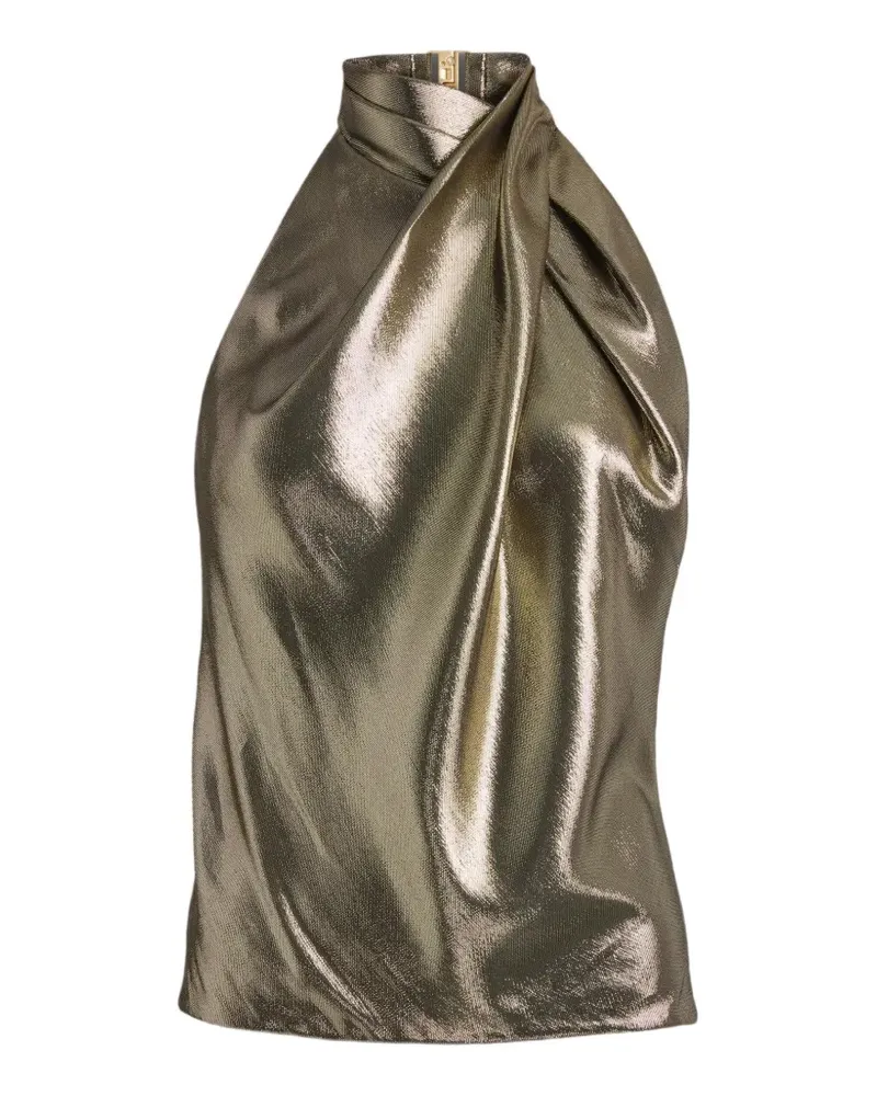 Balmain Rückenfreies Oberteil aus Lurex-Jersey - Gold Gold