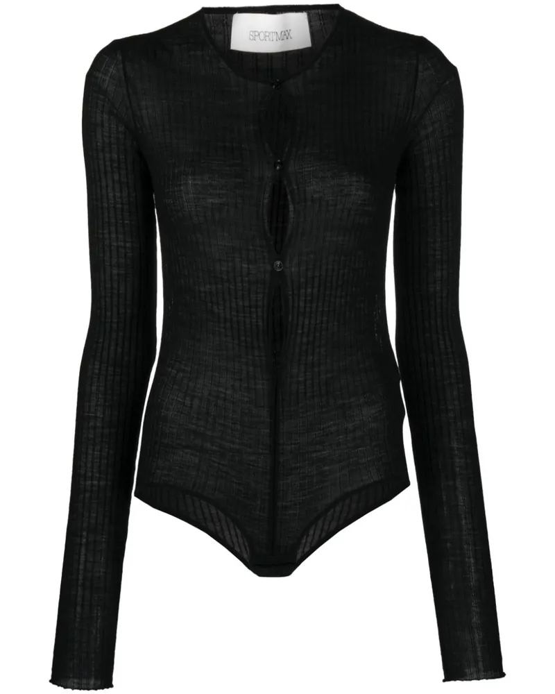 SPORTMAX Gerippter Dinar Body - Schwarz Schwarz