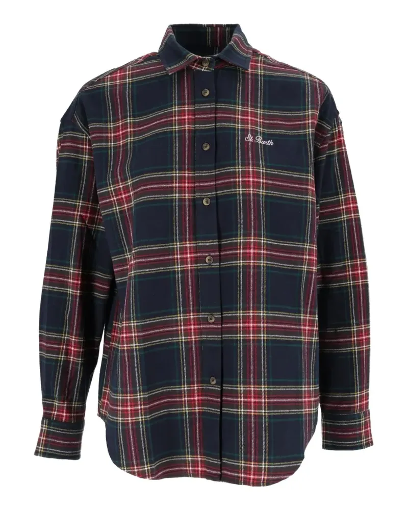 MC2 Saint Barth Lully Flanellhemd mit Schottenkaro - Blau Blau