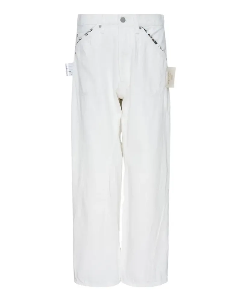 Undercover floral-trim jeans - Weiß Weiß