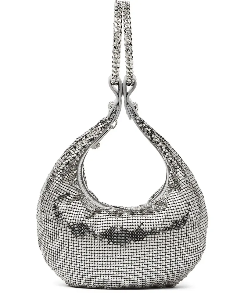 Versace Metal Mesh Mini-Tasche - Silber Silber