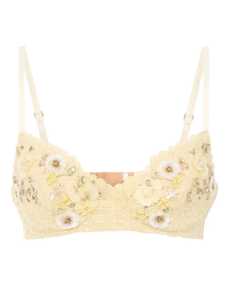 Elisabetta Franchi Tweed-BH - Gelb Gelb