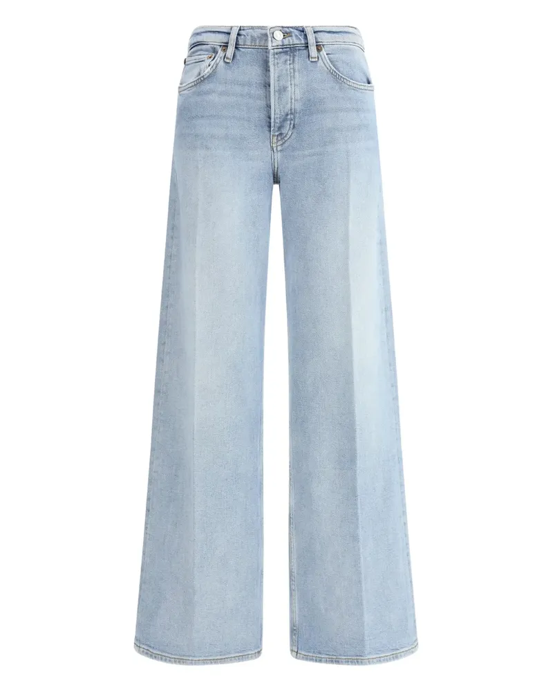 RE/DONE Halbhohe Wide-Leg-Jeans - Blau Blau