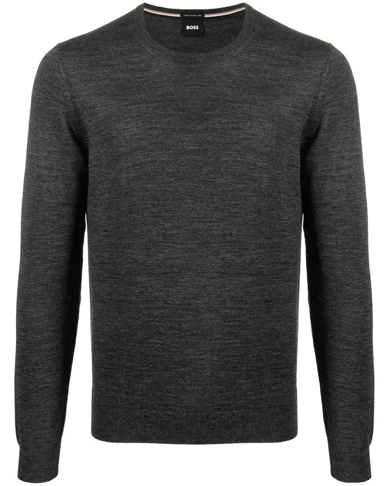 HUGO BOSS Pullover mit Rundhalsausschnitt - Grau Grau