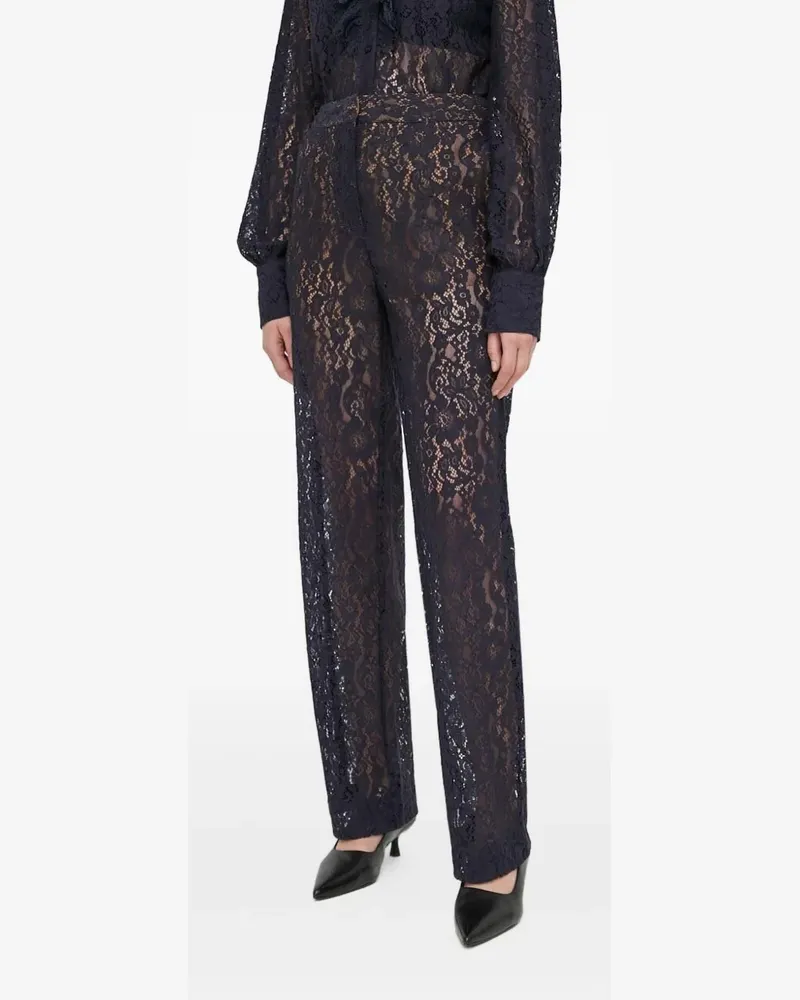 BRUUNS BAZAAR Hose mit Blumenspitze - Schwarz Schwarz