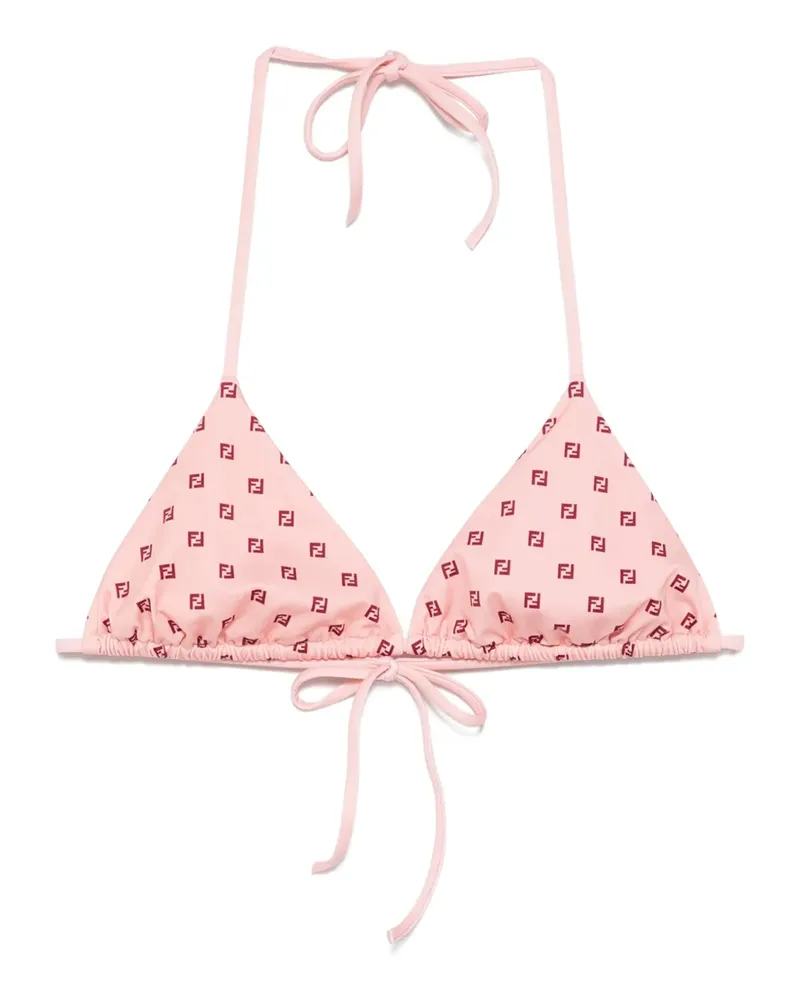 Fendi Triangel-Bikini mit Logo-Print - Rosa Rosa