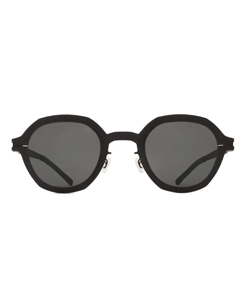 Mykita Sonnenbrille mit rundem Gestell - Schwarz Schwarz