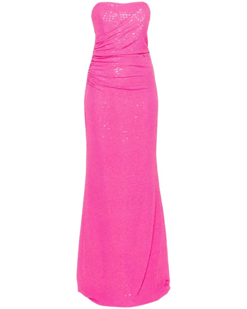 NISSA Schulterfreie Robe mit Pailletten - Rosa Rosa