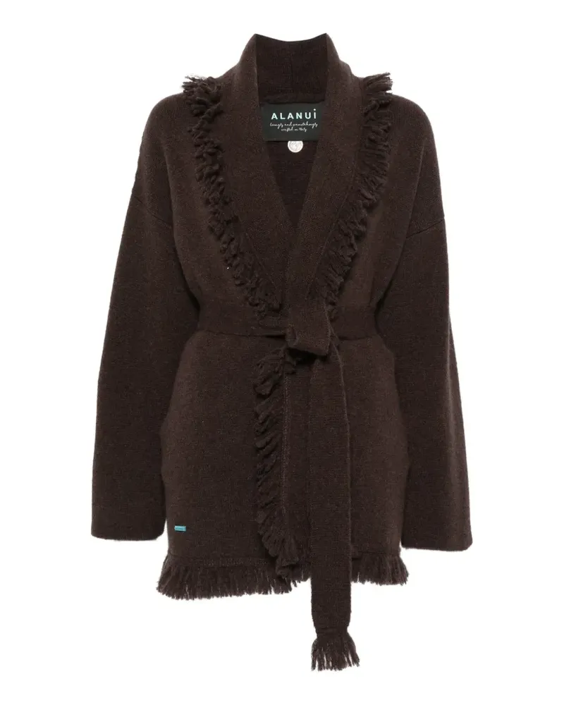 Alanui fringe-trim belted cardigan - Braun Braun