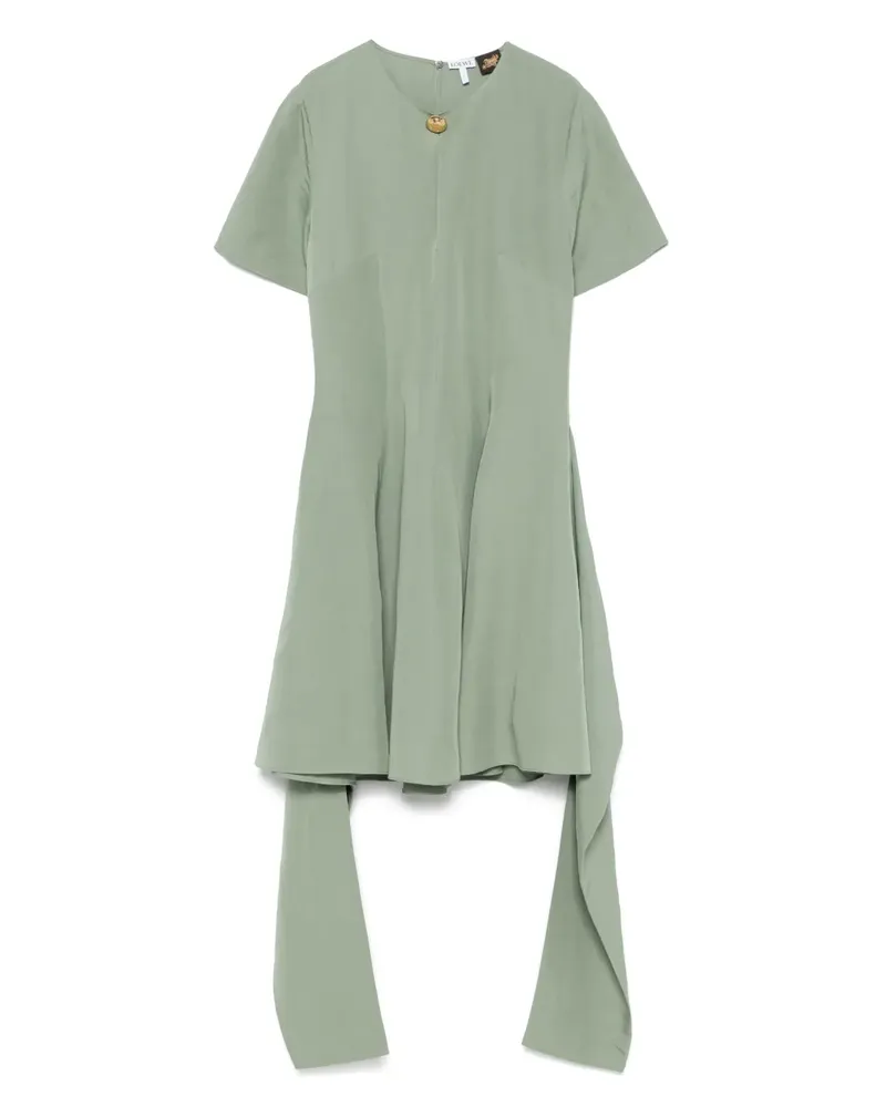 Loewe Minikleid mit Logo-Schild - Grün Grün
