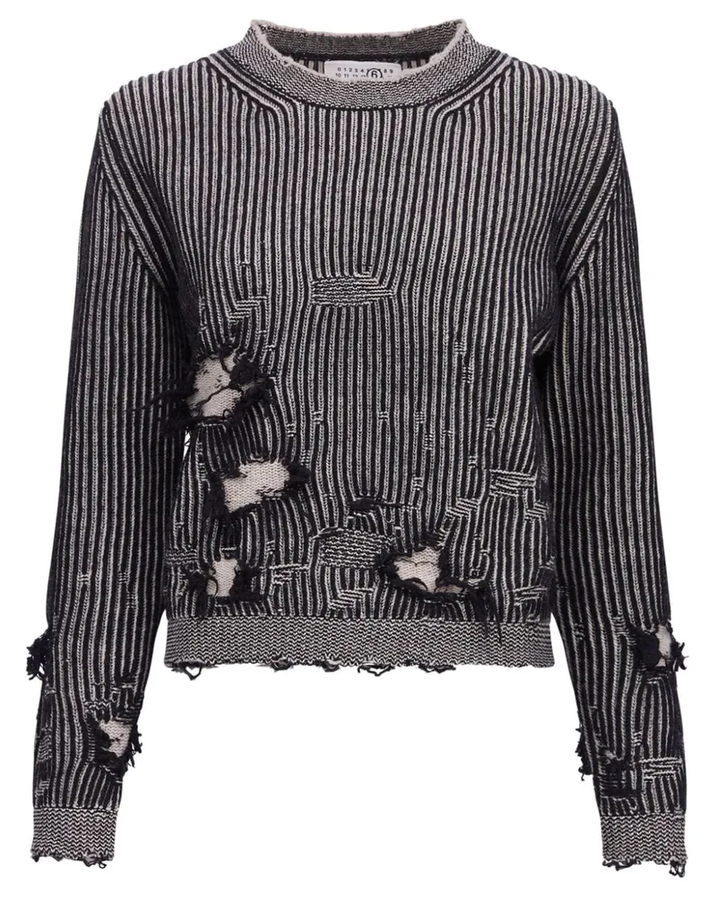 Maison Margiela Strickpullover im Distressed-Look - Grau Grau