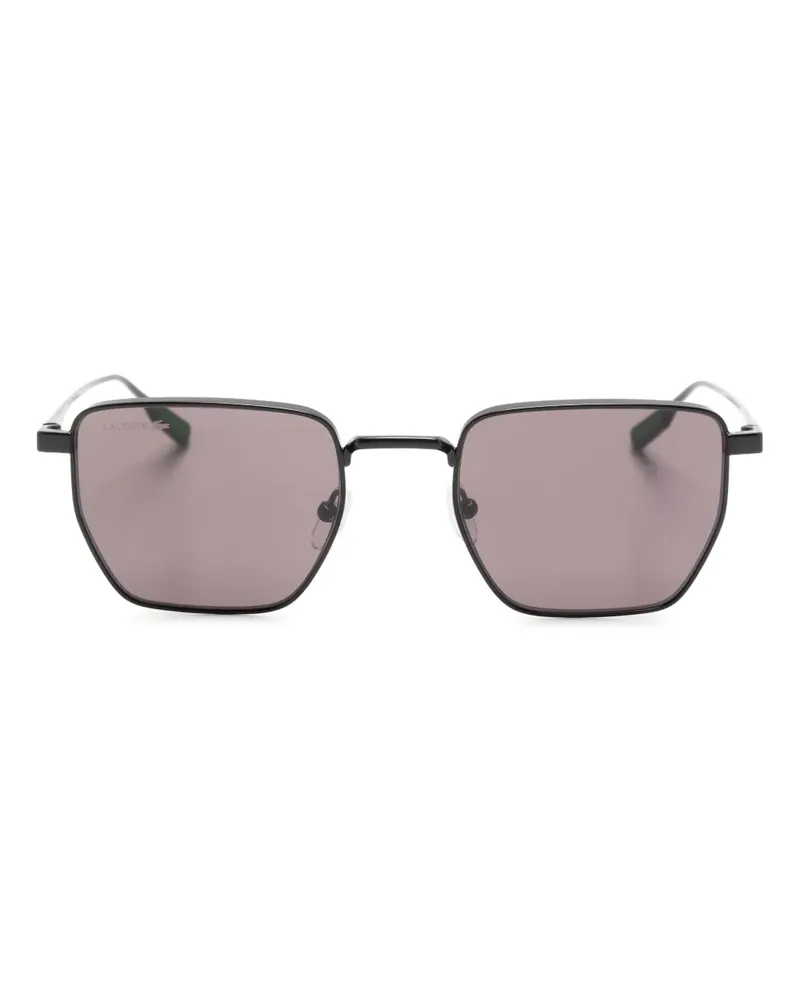 Lacoste Sonnenbrille mit eckigem Gestell - Schwarz Schwarz