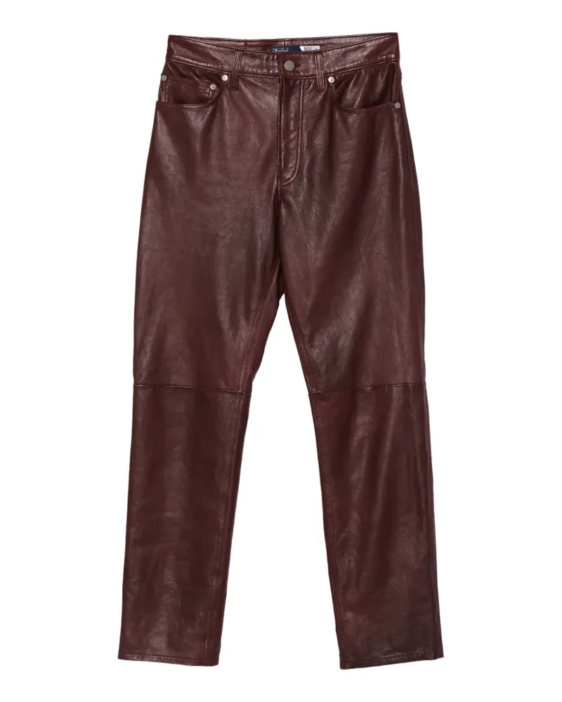 Ralph Lauren Lederhose mit weitem Bein - Rot Rot