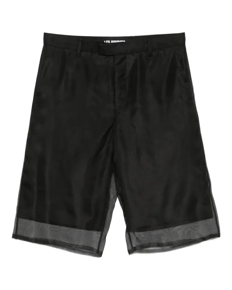 Les Hommes belt-loop shorts - Schwarz Schwarz