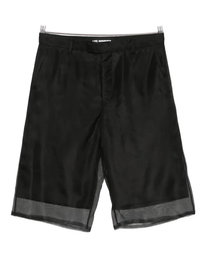 Les Hommes belt-loop shorts - Schwarz Schwarz