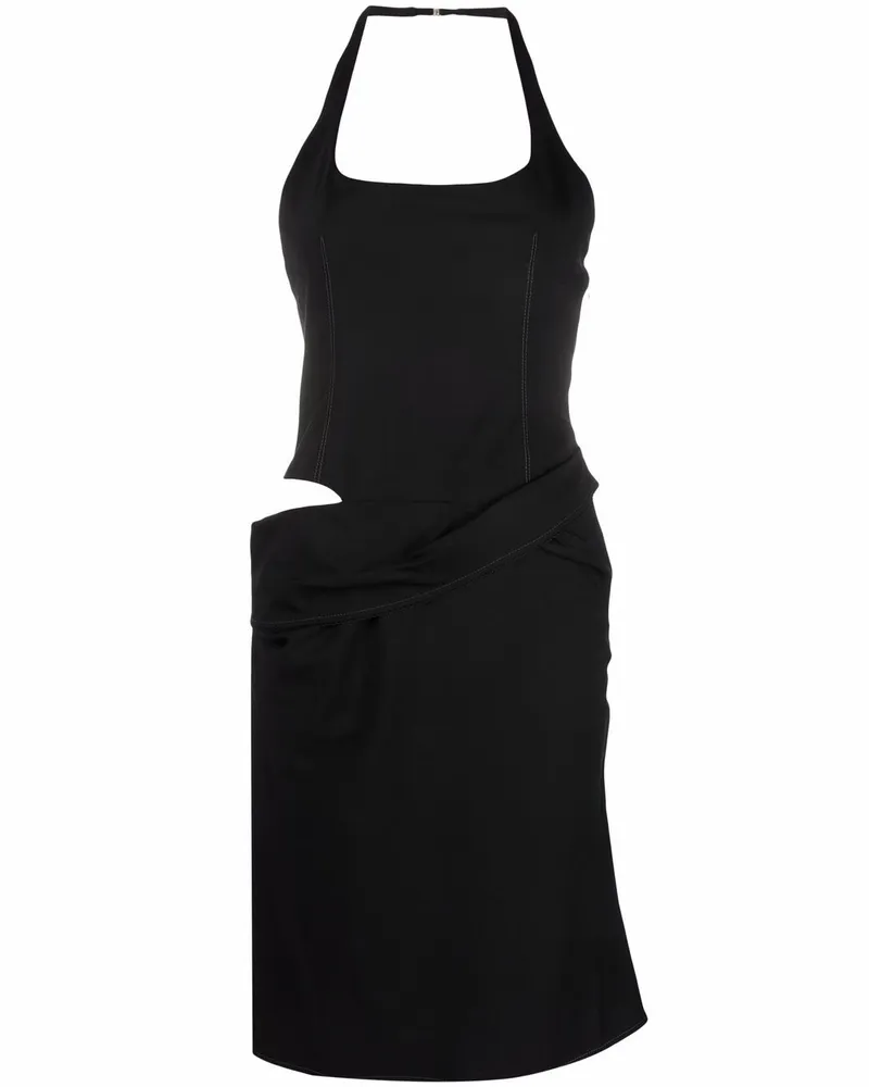 Jacquemus Schmales Kleid - Schwarz Schwarz