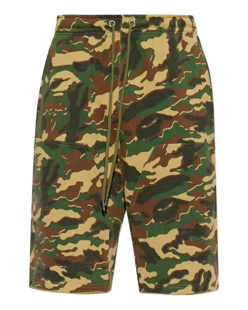 BAPE camouflage-print drawstring shorts - Grün Grün