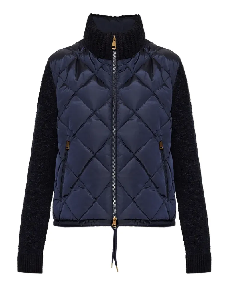 Moncler Wattierte Jacke mit Rautensteppung - Blau Blau