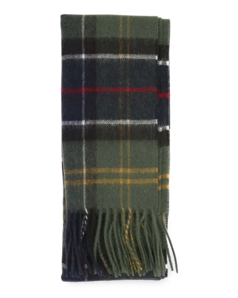 Barbour Tartan logo-patch scarf - Grün Grün