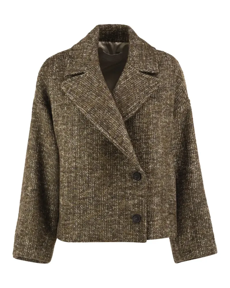 Antonelli Firenze cropped tweed jacket - Braun Braun