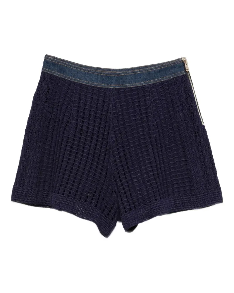 Sandro Shorts mit gestricktem Saum - Blau Blau