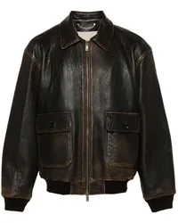 Golden Goose Louis Pilotenjacke aus Leder Braun