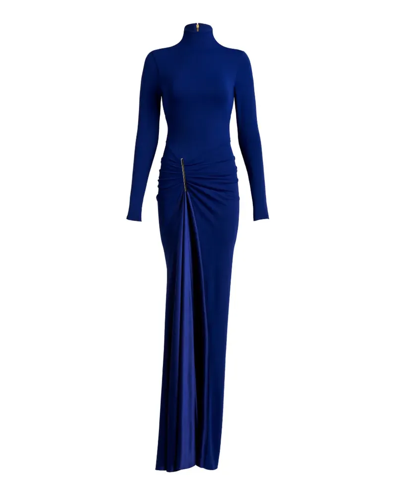 Silvia Tcherassi Lena Maxikleid mit Raffungen - Blau Blau
