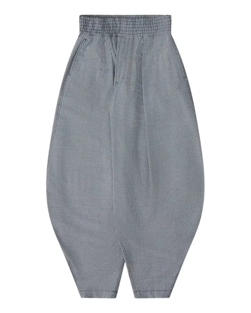 Comme des Garçons Hose mit Hahnentrittmuster - Grau Grau