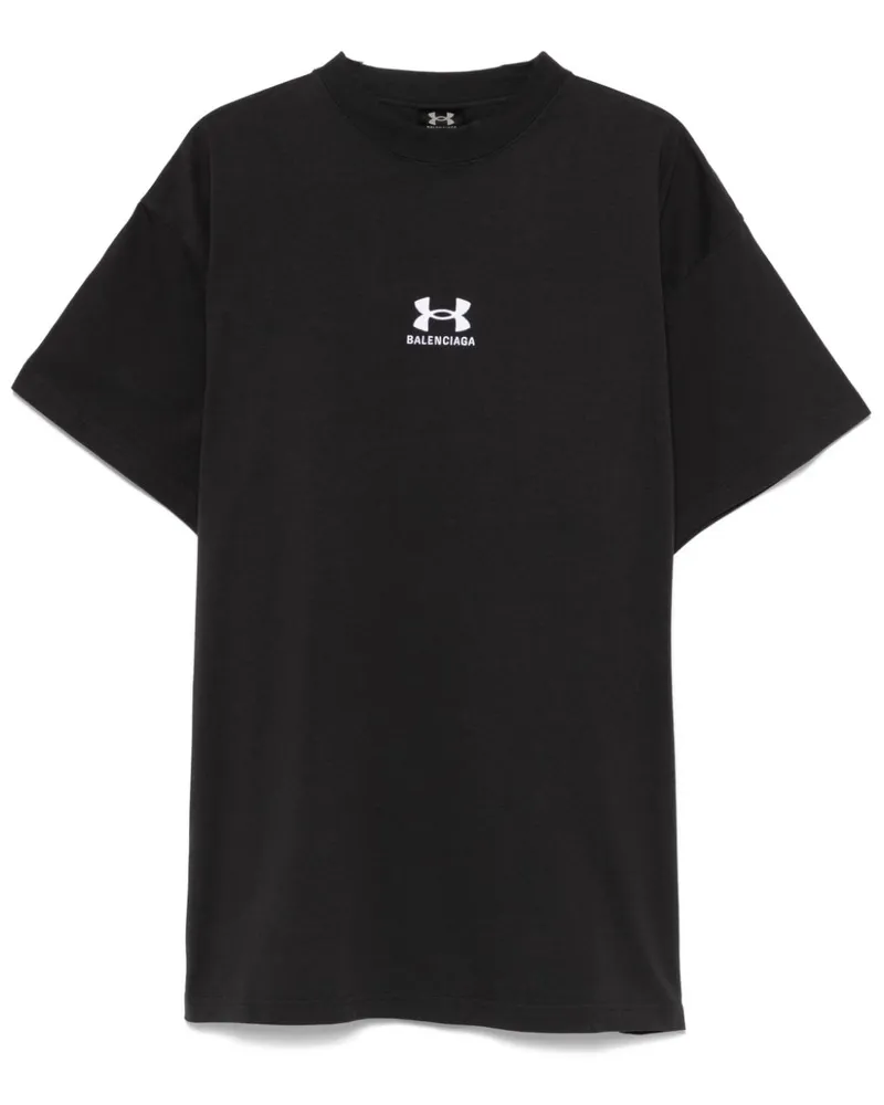 Balenciaga x Under Armour® T-Shirt mit Logo-Stickerei - Schwarz Schwarz