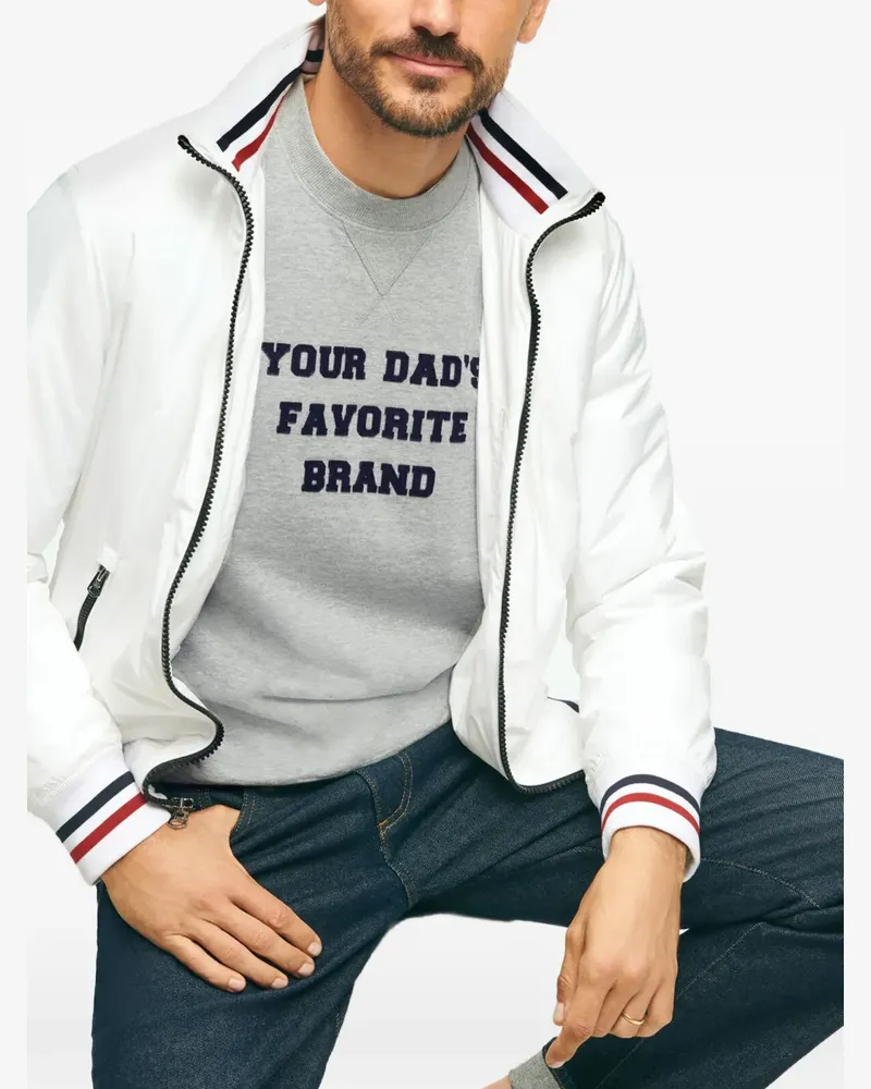 Brooks Brothers Kapuzenjacke mit Streifendetail - Weiß Weiß