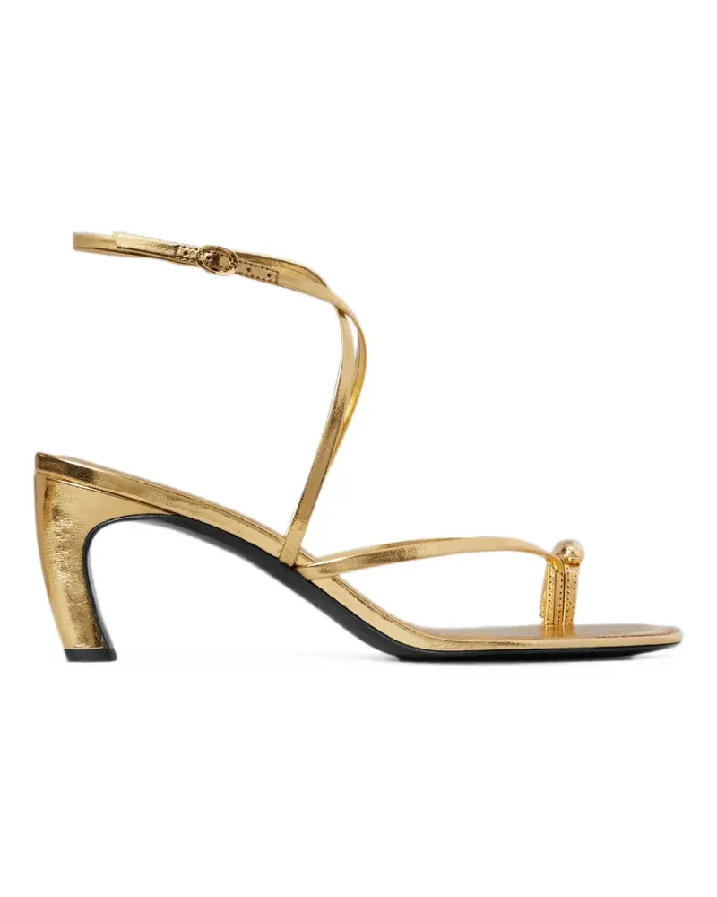 Tory Burch Pierced multi-strap heeled sandals - Gold Gold