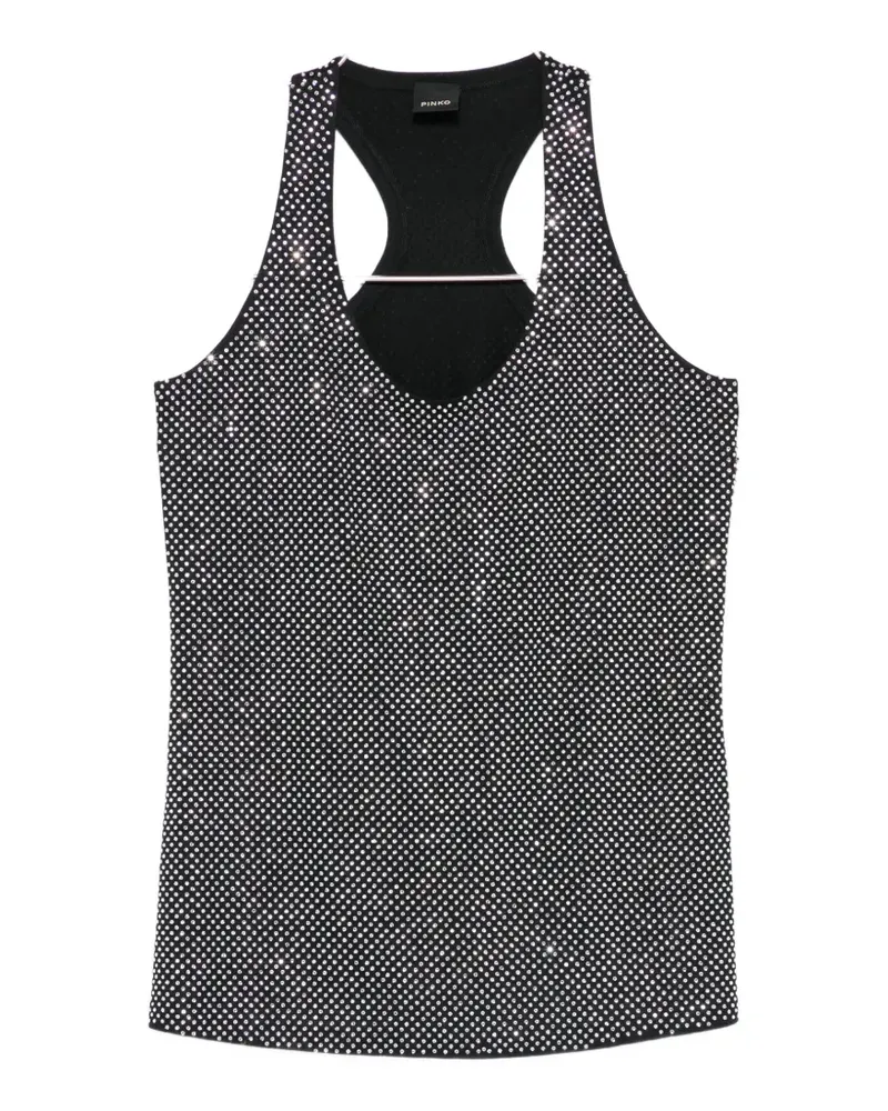 Pinko strass tank top - Schwarz Schwarz