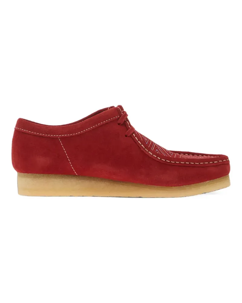 Clarks Wallabee Loafer mit Stickerei - Rot Rot