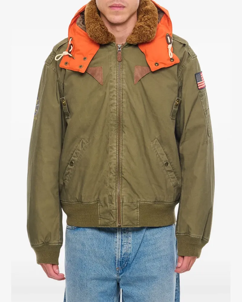 Ralph Lauren Bomberjacke im Military-Look - Grün Grün