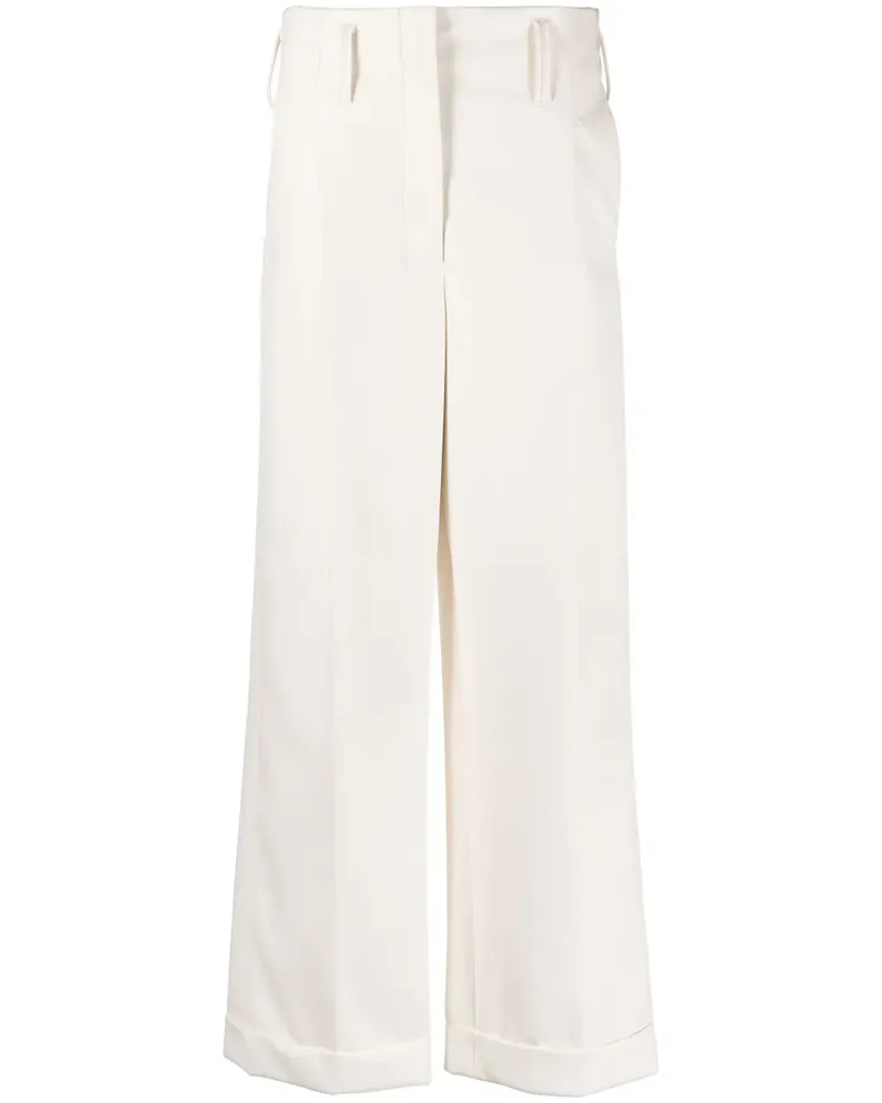 Philosophy Di Lorenzo Serafini Straight-Leg-Hose mit hohem Bund - Weiß Weiß