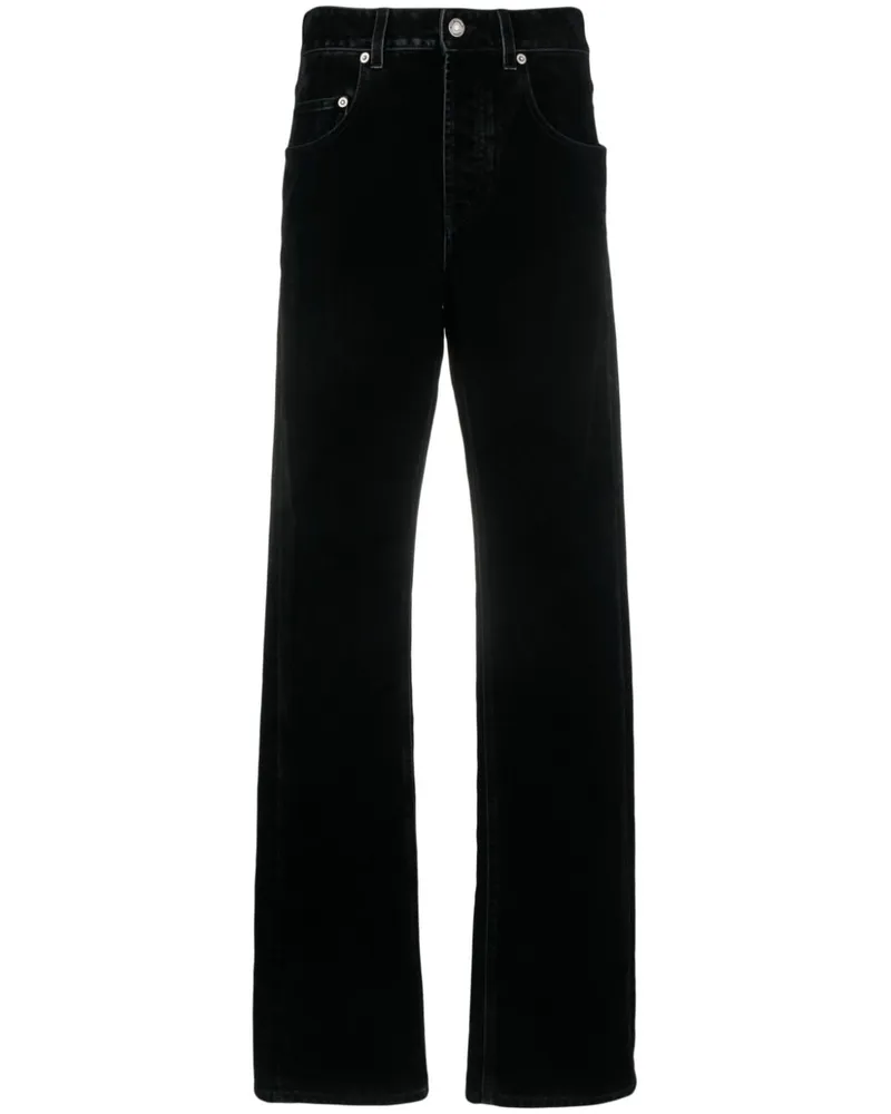 Saint Laurent Tief sitzende Wide-Leg-Jeans Schwarz