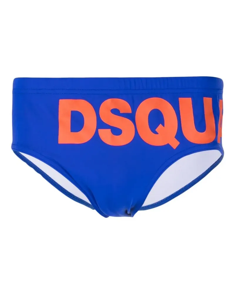 Dsquared2 Badehose mit Logo-Print - Blau Blau