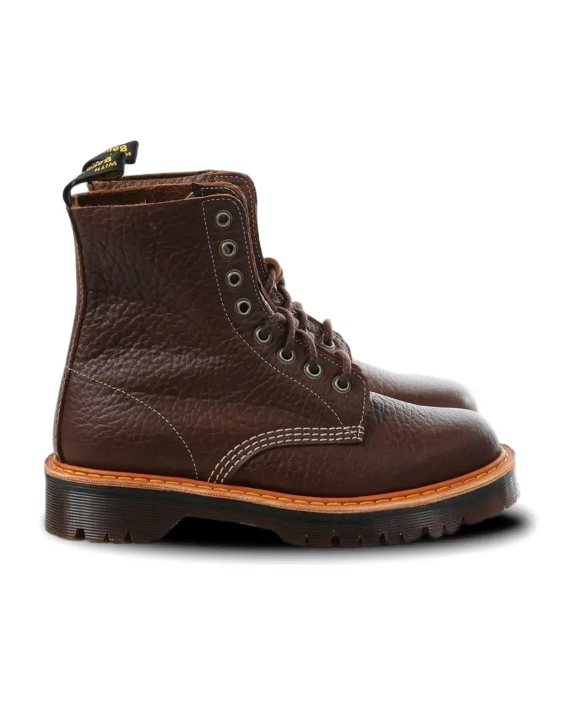 Dr.Martens 1460 Wild grainy-leather lace-up ankle boots - Braun Braun