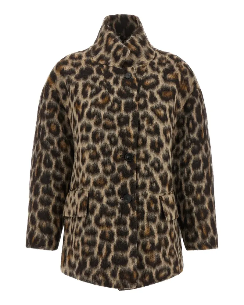 Alberto Biani Mantel mit Animal-Print - Nude Nude